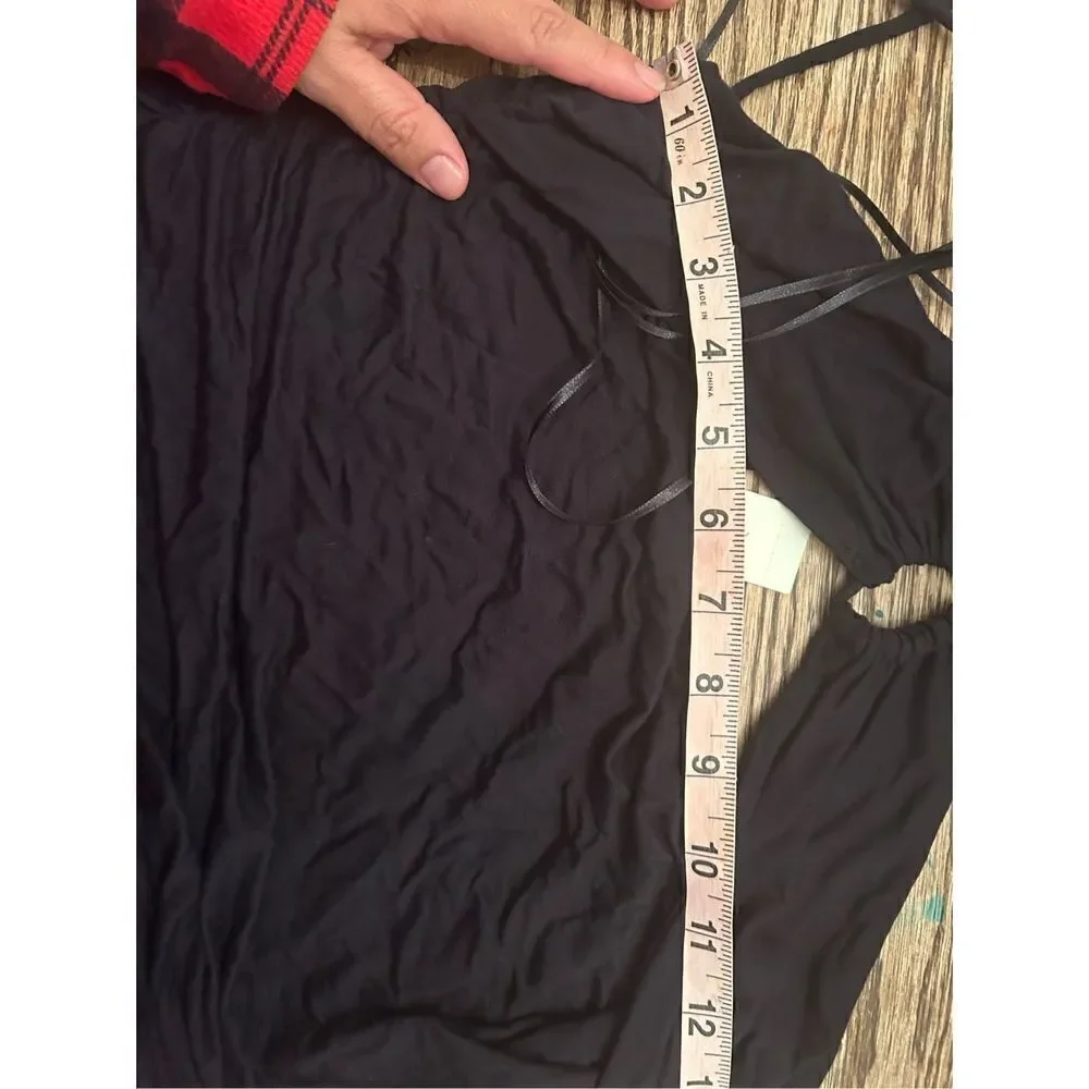 Anthropologie Black Jersey Cutout Sexy Hot Party Dress size M